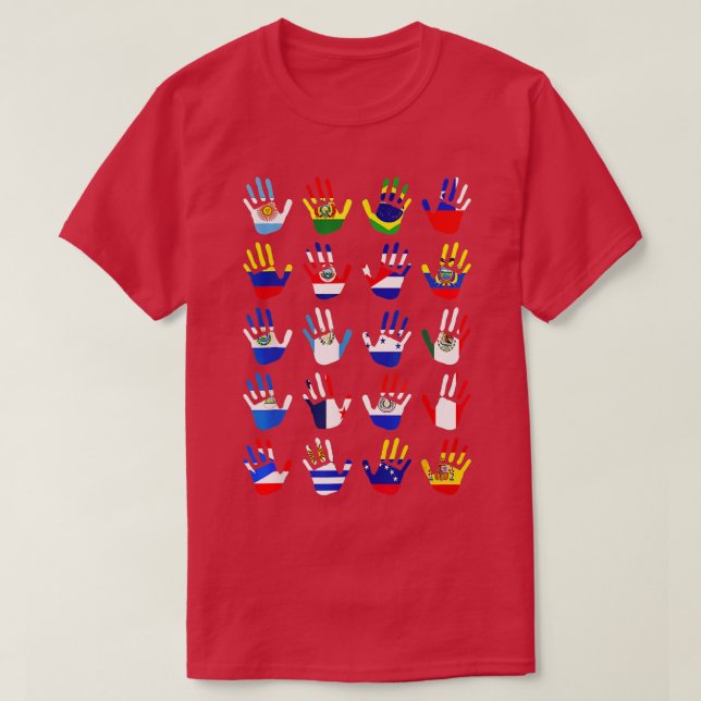 Camiseta Mes del Patrimonio Hispano Nacional Manda A Todos  (Diseño del anverso)