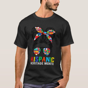 Camiseta Mes del Patrimonio Hispano Nacional Messy Bun All 