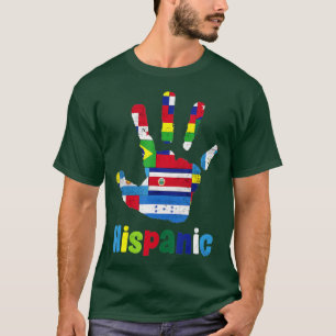 Camiseta Mes del Patrimonio Hispano Nacional Países Latinos