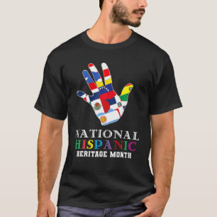 Camiseta Mes del Patrimonio Hispano Nacional Países Latinos