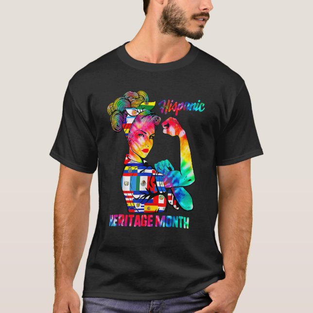Camiseta Mes del patrimonio hispano Países de Cultura Hispá (Anverso)