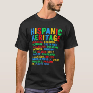 Camiseta Mes del patrimonio hispano Países latinos