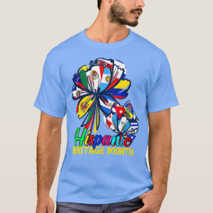 Camiseta Mes del patrimonio hispano Países Latinos Banderas