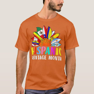 Camiseta Mes del patrimonio hispano Países Latinos Girasole