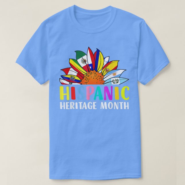 Camiseta Mes del patrimonio hispano Países Latinos Girasole (Diseño del anverso)