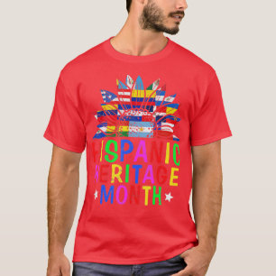 Camiseta Mes del patrimonio hispano Países Latinos Girasole