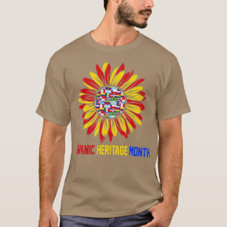 Camiseta Mes del patrimonio hispano Países latinos marcan e