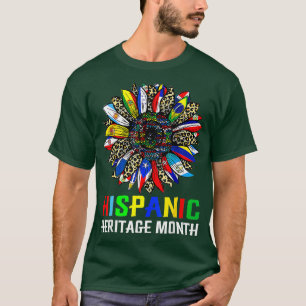 Camiseta Mes del patrimonio hispano Países latinos marcan e
