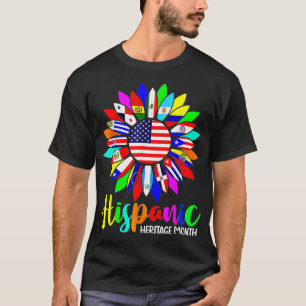 Camiseta Mes del patrimonio hispano Países latinos marcan e