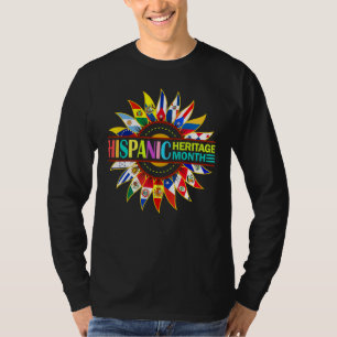 Camiseta Mes del patrimonio hispano Países latinos marcan e