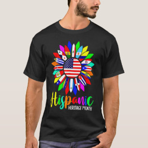 Camiseta Mes del patrimonio hispano Países latinos marcan e