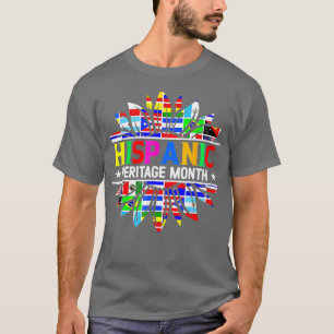 Camiseta Mes del patrimonio hispano Países latinos marcan e