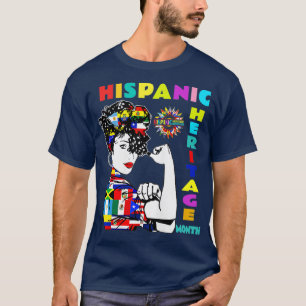 Camiseta Mes del patrimonio hispano Países latinos marcan e