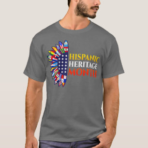 Camiseta Mes del patrimonio hispano Países latinos marcan e
