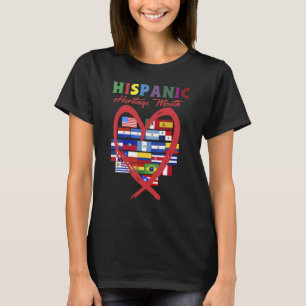 Camiseta Mes del Patrimonio Hispano Países Latinos Nacional