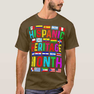 Camiseta Mes del Patrimonio Hispano Países Latinos Nacional