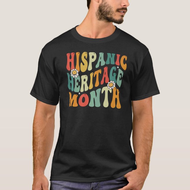 Camiseta Mes del patrimonio hispano Países latinos retro gr (Anverso)