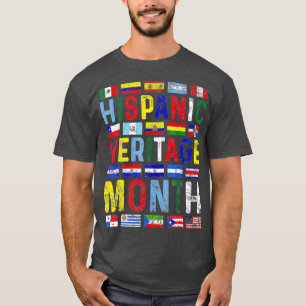 Camiseta Mes del patrimonio hispano Países latinos vintage 