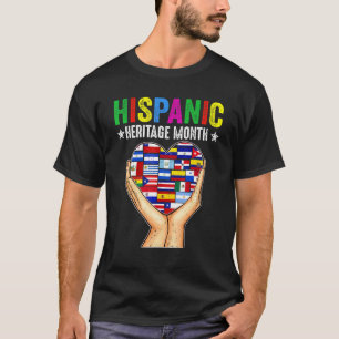 Camiseta Mes del Patrimonio Hispano Todos los Países Mano C