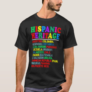 Camiseta Mes del patrimonio hispano vintage Raíces Conde la