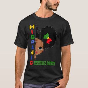 Camiseta Mes del patrimonio nacional hispano Chicas negros 