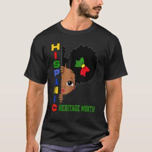 Camiseta Mes del patrimonio nacional hispano Chicas negros 