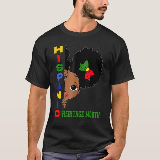 Camiseta Mes del patrimonio nacional hispano Chicas negros  (Anverso)