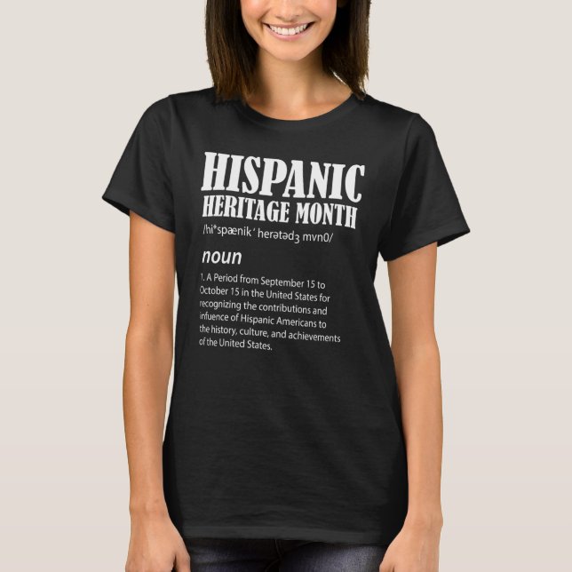 Camiseta Mes del patrimonio nacional hispano Países latinos (Anverso)