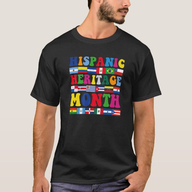 Camiseta Mes del patrimonio nacional hispano Países latinos (Anverso)
