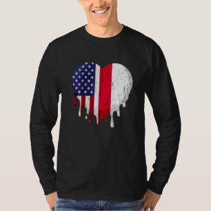Camiseta Mes del Patrimonio Norteamericano Polaco Bandera C