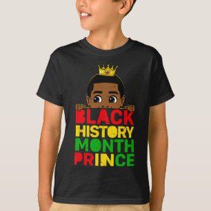 Camiseta Mes del Príncipe de la Historia Negra Melanina Afr