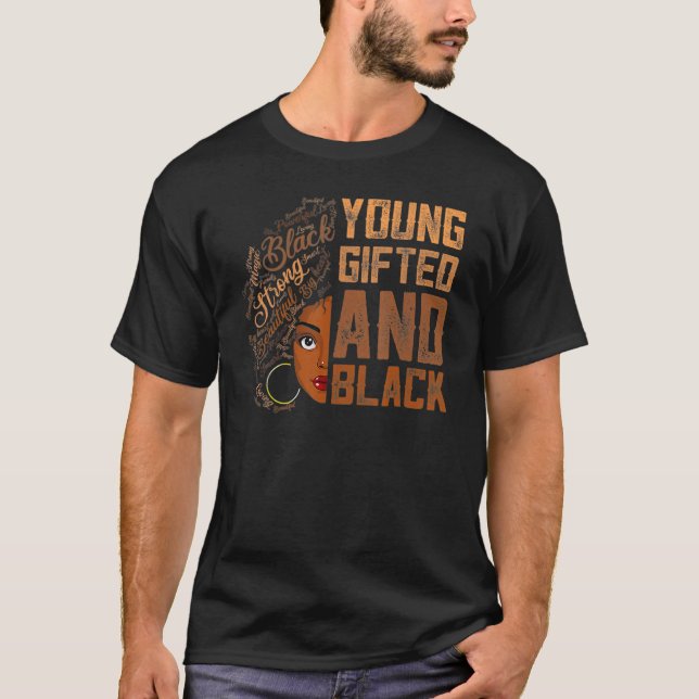 Camiseta Mes Joven Gifted Y Negro De Historia Melán African (Anverso)