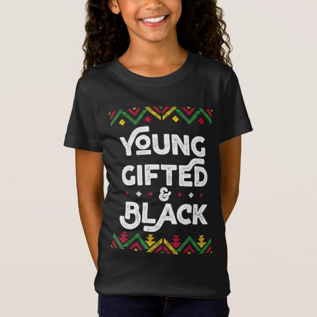 Camiseta Mes Joven Gifted Y Negro De Historia Negra En Áfri (Anverso)