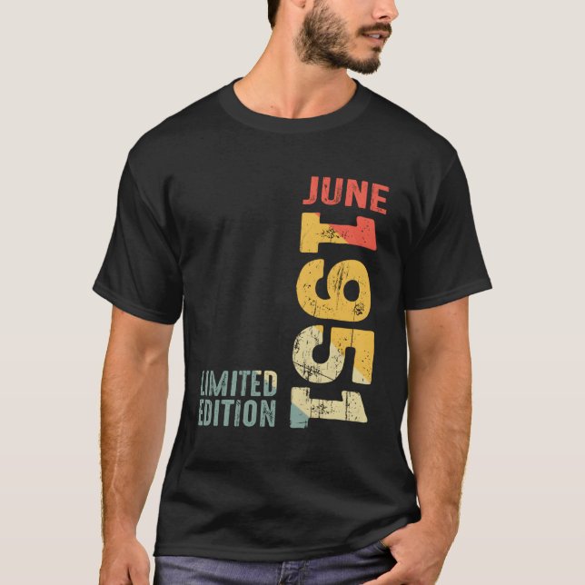 Camiseta Mes Junio de 1951 Año 1951 1951 Desde 1951 (Anverso)