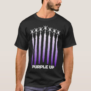 Camiseta Mes Morado De Helicópteros De Purp Infantil Milita