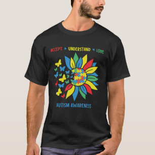Camiseta Mes Mundial de Conciencia sobre el Autismo Aceptan