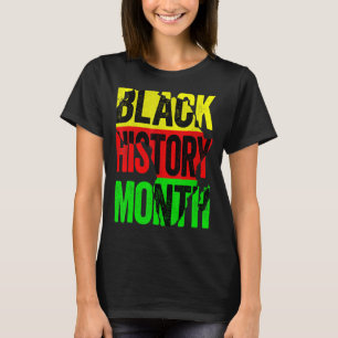 Camiseta Mes Nacional De Historia Negra Para Orgulloso Ame 