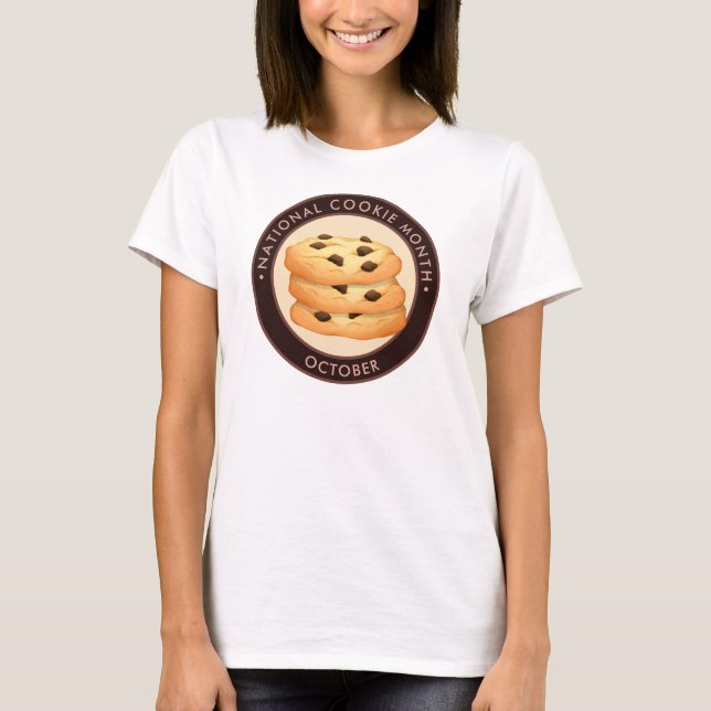 Camiseta Mes nacional de la cookie, galletas de chocolate (Anverso)