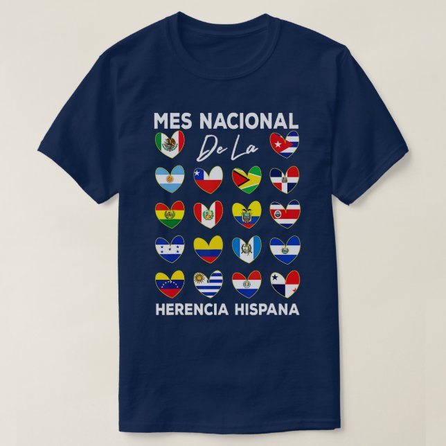 Camiseta Mes Nacional De La Herencia Hispana Hispanic Herit (Diseño del anverso)