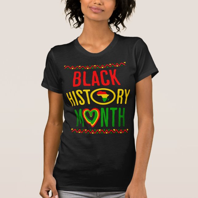 Camiseta Mes Negro, 12 de junio, Mes de la Historia Negra (Anverso)
