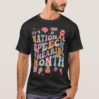 Camiseta Mes Retro Nacional de Audición y Habla Slp Habla