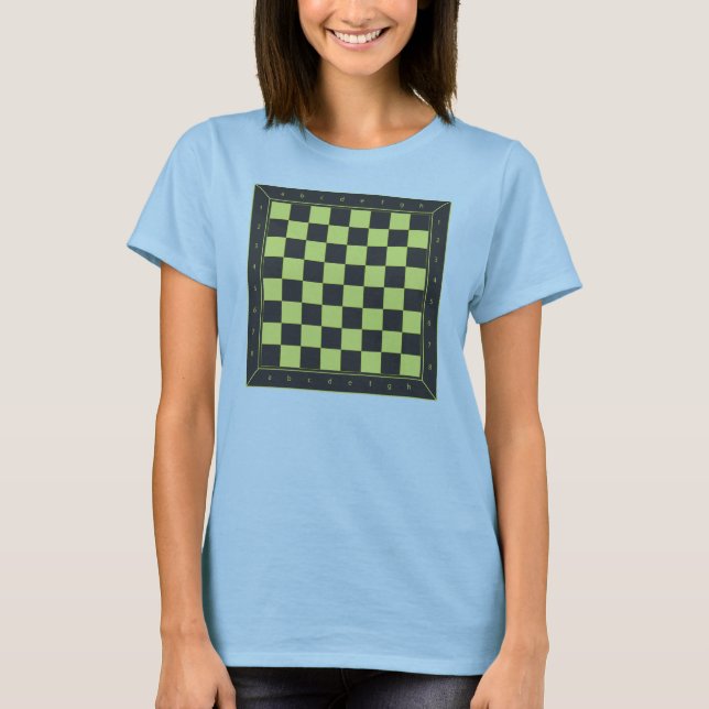 Camiseta Mesa de ajedrez amarilla y negra (Anverso)