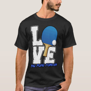 Camiseta Mesa de amor Tennis Ping Pong Ventilador Gráfico