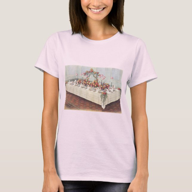 Camiseta Mesa de banquete de boda vintage (Anverso)
