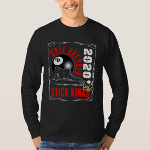 Camiseta Mesa de billar 8 Pool Stick King Jugador Té 1