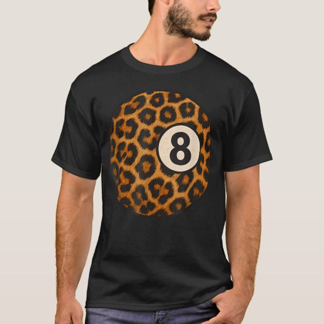 Camiseta Mesa de billar ocho bolas Leopardo Rústico Occiden (Anverso)