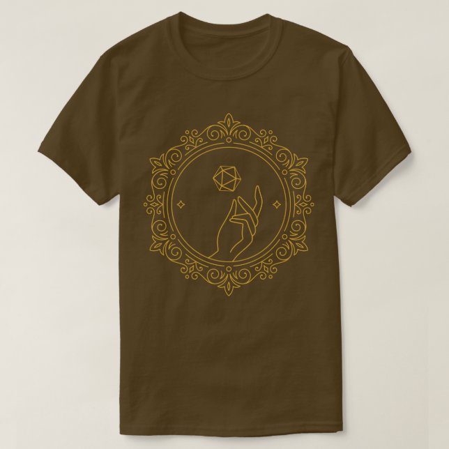 Camiseta Mesa de dados de Victoria D20 RPG (Diseño del anverso)