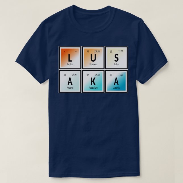 Camiseta Mesa de Elementos de la Ciudad de Lusaka (Diseño del anverso)