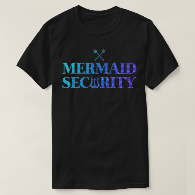 Camiseta Mesa de la piscina de seguridad para sirenas (Diseño del anverso)