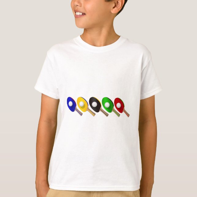 Camiseta Mesa de ping pong Bat and Ping Pong Ball (Anverso)